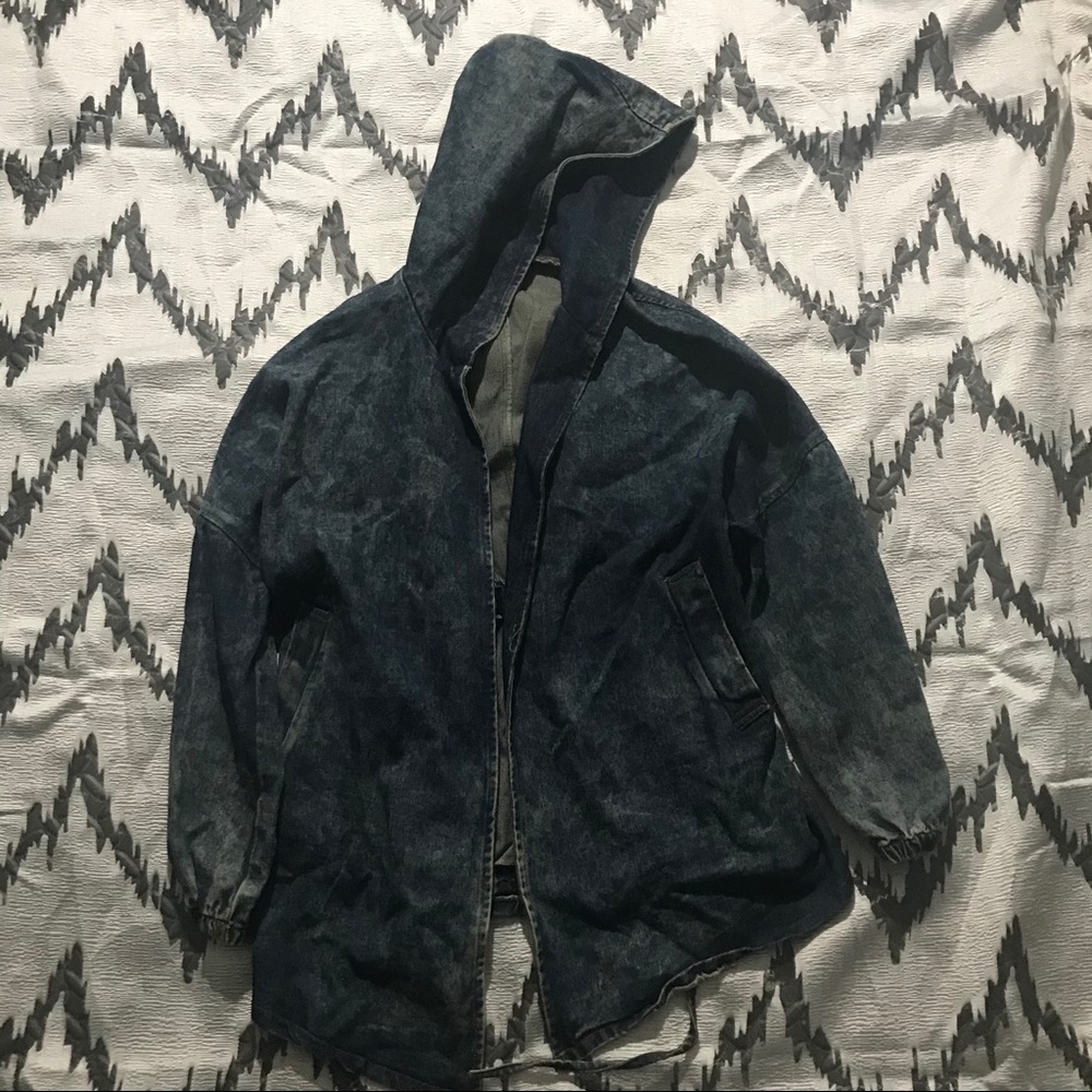 Jean jacket with hoodie